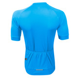 Men's Sky Blue Cycle USA Sun Protection Cycling Jersey Back View Men's Sky Blue Cycle USA Sun Protection Cycling Jersey Back View
