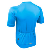 Men's Sky Blue Cycle USA Sun Protection Cycling Jersey Off Back View Men's Sky Blue Cycle USA Sun Protection Cycling Jersey Off Back View