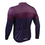 Men's Purple Zenith Long Sleeve Cycling Jersey Off Back View Men's Purple Zenith Long Sleeve Cycling Jersey Off Back View