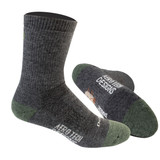 Woolie Bolie Merino Wool Heavy Weight Charcoal Socks Side and Bottom View Woolie Bolie Merino Wool Heavy Weight Charcoal Socks Side and Bottom View