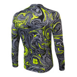 Men's Hydro Dip Long Sleeve Cycling Jersey Off Back View Men's Hydro Dip Long Sleeve Cycling Jersey Off Back View
