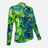 Women's Hydro Dip Empress Long Sleeve Cycling Jersey Off Front View Women's Hydro Dip Empress Long Sleeve Cycling Jersey Off Front View