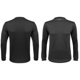 Men's Eco Repreve Long Sleeve Black Front and Back View Men's Eco Repreve Long Sleeve Black Front and Back View