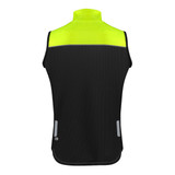 Safety Yellow Windproof Cycling Vest Back  View