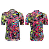 Women's Hydro Dip Empress Cycling Jersey Front and Back View Women's Hydro Dip Empress Cycling Jersey Front and Back View