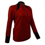 Women's Rust Merino Wool Long Sleeve Off Front View Women's Rust Merino Wool Long Sleeve Off Front View