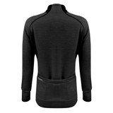 Women's Charcoal Merino Wool Long Sleeve Back View Women's Charcoal Merino Wool Long Sleeve Back View