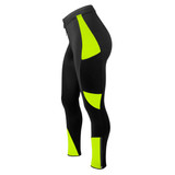 Women's Safety Yellow Luna Cycling Tights Off Side View
