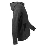 Charcoal Merino Wool Hoodie Side View Charcoal Merino Wool Hoodie Side View