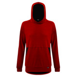 Rust Merino Wool Hoodie Front Hood Up Rust Merino Wool Hoodie Front Hood Up