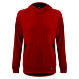 Rust Merino Wool Hoodie Front Hood Down