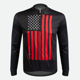 Men's Freedom Flag Lightweight Long Sleeve Jersey Front View Men's Freedom Flag Lightweight Long Sleeve Jersey Front View