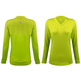 Women's PolarTec Power Grid Pullover Front and Back View Women's PolarTec Power Grid Pullover Front and Back View