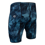 Motion Wild Print Graphite Print Bike Short Off Back View Motion Wild Print Graphite Print Bike Short Off Back View
