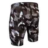 Motion Wild Print Peace Graphite Bike Short Off Back View Motion Wild Print Peace Graphite Bike Short Off Back View