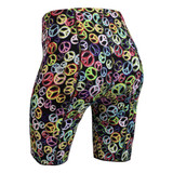 Motion Wild Print Peace Print Bike Short Off Back View Motion Wild Print Peace Print Bike Short Off Back View