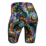 Motion Wild Print Peace Tie Dye Bike Short Off Back View Motion Wild Print Peace Tie Dye Bike Short Off Back View