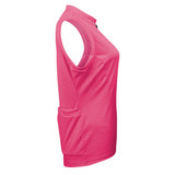 Women's Bright Pink Thrive Lightweight Sleeveless Cycling Jersey Side View Women's Bright Pink Thrive Lightweight Sleeveless Cycling Jersey Side View