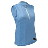 Women's  Light Blue Thrive Lightweight Sleeveless Cycling Jersey Off Front View Women's  Light Blue Thrive Lightweight Sleeveless Cycling Jersey Off Front View