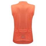 Women's Coral Orange Thrive Lightweight Sleeveless Cycling Jersey Back View Women's Coral Orange Thrive Lightweight Sleeveless Cycling Jersey Back View