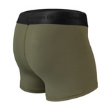Men's Olive Green High Performance 3-inch Inseam Unpadded Athletic Boxer Briefs Off Back View