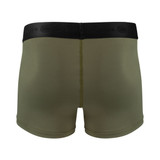 Men's Olive Green High Performance 3-inch Inseam Unpadded Athletic Boxer Briefs Back View