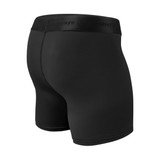 Men's Black High Performance 5-inch Inseam Unpadded Athletic Boxer Briefs Off Back View