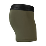Men's Olive Green High Performance 5-inch Inseam Unpadded Athletic Boxer Briefs Side View Men's Olive Green High Performance 5-inch Inseam Unpadded Athletic Boxer Briefs Side View