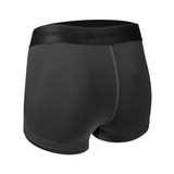 Women's Black High Performance 3" Inseam Soft Compression Unpadded Athletic Underwear Off Back View