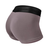 Women's Mauve Grey High Performance 3" Inseam Soft Compression Unpadded Athletic Underwear Right Side View Women's Mauve Grey High Performance 3" Inseam Soft Compression Unpadded Athletic Underwear Right Side View