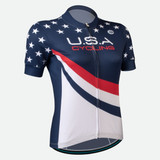 Women's USA Velo Pro Cycling Jersey Off Front View Women's USA Velo Pro Cycling Jersey Off Front View