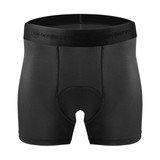 Men's Black Stretch Mesh Padded Cycling Underwear Liner Front View Men's Black Stretch Mesh Padded Cycling Underwear Liner Front View
