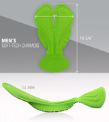 Men's Soft-Tech Chamois Pad Dimensions