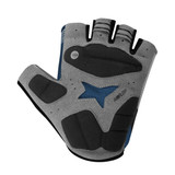 Navy Blue Lightweight Breathable Padded Palm Fingerless Cycling Gloves Back View Navy Blue Lightweight Breathable Padded Palm Fingerless Cycling Gloves Back View