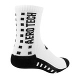 White Lightweight Bamboo Blend  5-inch Crew Length Athletic Socks Off Back View White Lightweight Bamboo Blend  5-inch Crew Length Athletic Socks Off Back View
