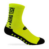 Safety Yellow Lightweight Bamboo Blend  5-inch Crew Length Athletic Socks Side View Safety Yellow Lightweight Bamboo Blend  5-inch Crew Length Athletic Socks Side View