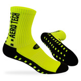 Safety Yellow Lightweight Bamboo Blend  5-inch Crew Length Athletic Socks Side and Bottom View Safety Yellow Lightweight Bamboo Blend  5-inch Crew Length Athletic Socks Side and Bottom View