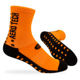 Orange Lightweight Performance Blend  5-inch Crew Length Athletic Socks Side and Bottom View Orange Lightweight Performance Blend  5-inch Crew Length Athletic Socks Side and Bottom View