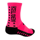 Pink Lightweight Bamboo Blend  5-inch Crew Length Athletic Socks Off Back View Pink Lightweight Bamboo Blend  5-inch Crew Length Athletic Socks Off Back View