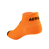 Orange Lightweight Performance Blend Athletic Ankle Socks Off Back View Orange Lightweight Performance Blend Athletic Ankle Socks Off Back View