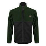 Men's Green and Black PolarTec Recycled Brush Fleece Zip-Up Jacket|green/black|primary Men's Green and Black PolarTec Recycled Brush Fleece Zip-Up Jacket|green/black|primary
