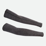 Heathered Charcoal Grey Merino Wool Blend Cold Weather Arm Warmers|charcoal|primary