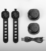 Rechargeable Front and Rear Safety Bike Light Under View