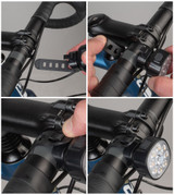 Rechargeable Front and Rear Safety Bike Light Handle Bar Mounting and Removable