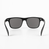 Black Frame Smoked Polarized Lens Classic Casual Sunglasses Back View Black Frame Smoked Polarized Lens Classic Casual Sunglasses Back View