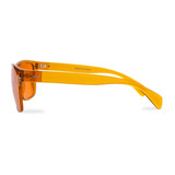 Orange Frame Amber Polarized Lens Classic Casual Sunglasses Side View Orange Frame Amber Polarized Lens Classic Casual Sunglasses Side View