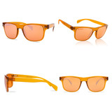 Orange Frame Amber Polarized Lens Classic Casual Sunglasses All Views Orange Frame Amber Polarized Lens Classic Casual Sunglasses All Views
