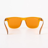 Orange Frame Amber Polarized Lens Classic Casual Sunglasses back View Orange Frame Amber Polarized Lens Classic Casual Sunglasses back View