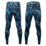 Men's USA Classic Wild Print Cosmic Spandex Padded Cycling Tights Front and Back View