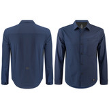 Hybrid Trail Long Sleeve Blue Front and Back View Hybrid Trail Long Sleeve Blue Front and Back View